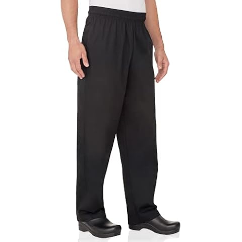 Chef Works Men's Nbcp000l chefs pants, Black, L UK Cover