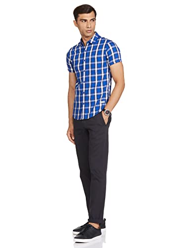 Image of Spykar Men's Checked Slim Fit Shirt