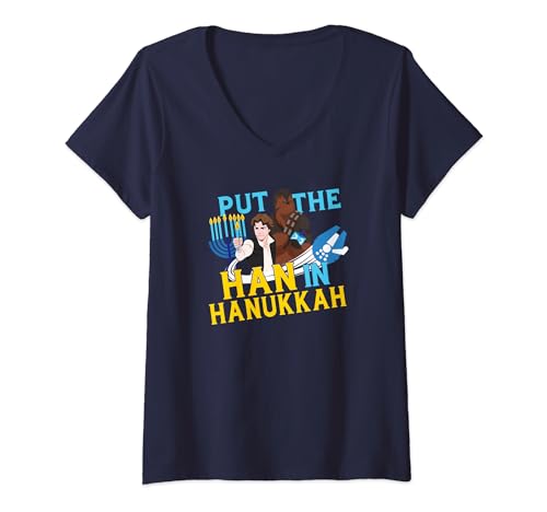 T-shirt Star Wars Han Solo Hanukkah col V pour éviter le pull de Noël inconfortable
