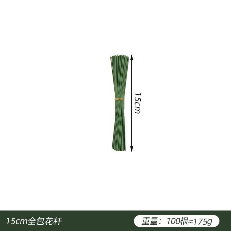 Tallo de flor de hierro y plástico de 2mm de 7 pulgadas para accesorio de boda 6