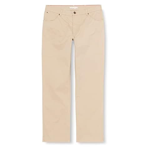 Wrangler Recto Pantalones, Caqui, 35W x 32L para Hombre Cover