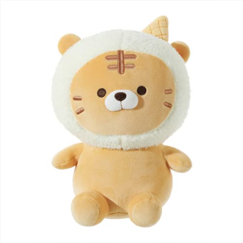 MINISO Plush Toys Lovely Cute Plushies Stuffed Animal Toy Pillow Gift for Boy Girl (Sitting Tiger Brown)