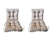 2 Cojines de sillas de Jardín. Cojines con Respaldo para sillas de terraza, Patio y jardín. Cojín 45 x 90 cm para sillas. (Beige)