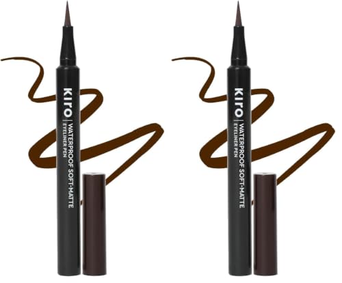 Image of Kiro Waterproof Soft-Matte Eyeliner Pen - Mocha Brown, 1.1 ml (Pack of 2)