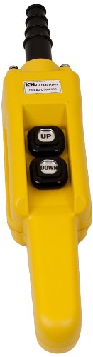 KH Industries CPE02-C00-000A 2 Push Buttons Pendant Control Switch with Pistol Grip, 2-Single Speed