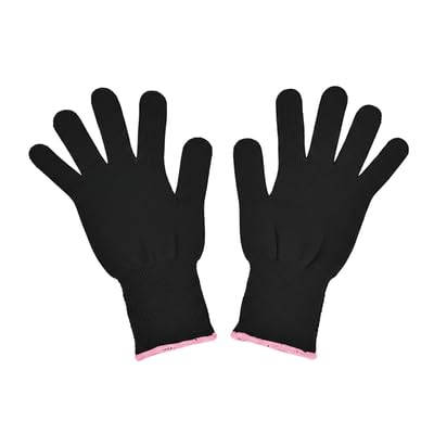 Heat Resistant Gloves for Hair Styling, Thermal Protection for Curling Iron & Wand, Cotton Material with Flexible Fit and Non-Slip Grip, Auroly