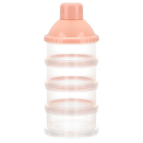 Accmor Formula Dispenser On The Go, 4 Compartments Stackable Formula Container for Travel, Baby Milk Powder Kids Snack Container, BPA Free ﻿