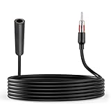 RED WOLF 52 Inch Car FM AM Radio Antenna Extension Cable DIN Male Plug to Female Socket RG58 Coaxial Aerial...