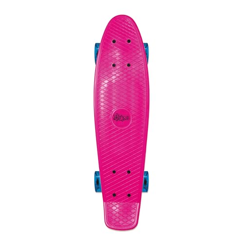 Muuwmi Skateboard Fun pink – mit LED-Leuchtrollen - Board Deck 57x15cm - ABEC5 und PU-Rollen 60x45mm