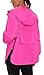 Women's Pink Rain Jacket Plus Size Long Raincoat Lightweight Hooded Windbreaker Waterproof Jackets with Pockets, Hot Pink, Large