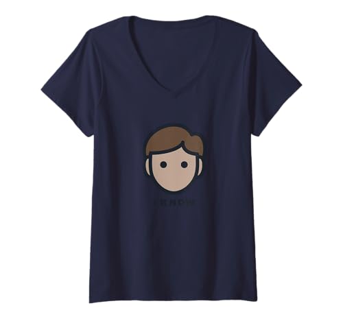 T-shirt col V Star Wars pour femme avec motif Han Solo en coton