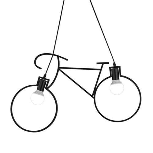 Confozen Lustre Suspension Bicyclette Vintage - Luminaire Design Vélo Original en Fer Forgé - Style Industriel & Scandinave