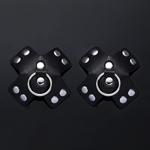 Unisex SM tepelklemmen clip stimulator borststicker met studs ring leer seksspeelgoed bondage borstklemmen fetish bedboeien flirt borstmassageapparatuur borststimulatoren - Afbeelding 5