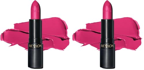 Image of REVLON Super Lustrous Luscious Matte Lipstick, 80% Conditioning Ingredients, intance color, Waterproof, Long-Lasting, 100% Vegan Lipstick, Heart Breaker (005), 4.25 gm (Pack of 2)