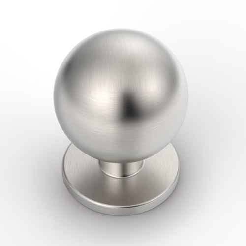 Asidrama 30 Pack 1 Inch Brushed Satin Nickel Kitchen Cabinet Knobs, Cabinet Knobs Kitchen Cabinet Hardware for Cupboard Drawer Knobs Dresser Knobs
