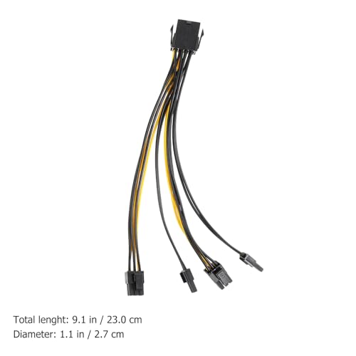 Divisor de alimentación para computadoras cable extensor tarjetas gráficas macho hembra 2