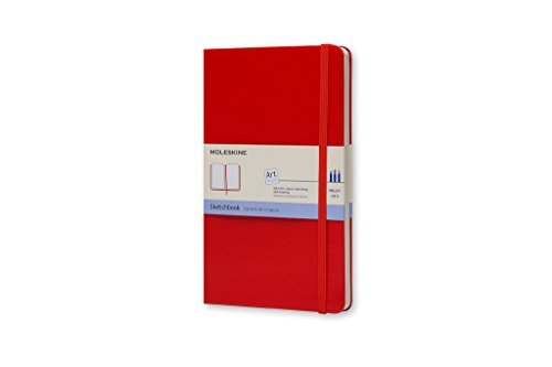 Moleskine Art Plus Sketchbook, Large, Plain, Red, Hard Cover (5 x 8.25) (Classic Notebooks) by Moleskine (2009) Hardcover
