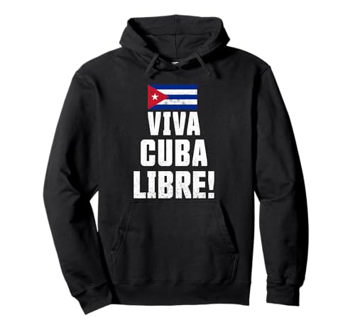 Viva Cuba Libre Patria Y Vida Fuera Comunismo Libre Cuba SOS Sudadera con Capucha
