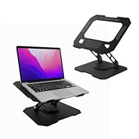 Suporte para notebook tablet laptop Ergonômico Aço Carbono Antiderrapante Ajustável Rotação 360° Portátil Home Office Escritório 13” a 17” polegadas MacBook Air Pro Lenovo Samsung ASUS Dell HP