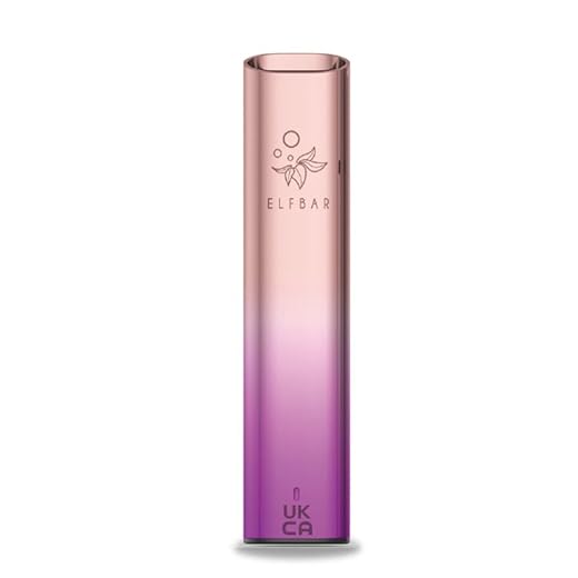 TVDC Elf Bar Mate 500 Battery | Battery 500mAh (Built-In) | Max Charging Voltage 5A | Type-C USB Charging Port | 2ml Cartridge No Nicotine (Aurora Pink)