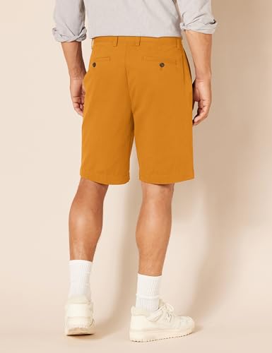 Image of Amazon Essentials Men's Classic-Fit 9 inch Cotton Twill Chino Shorts with Button-Through Pockets
