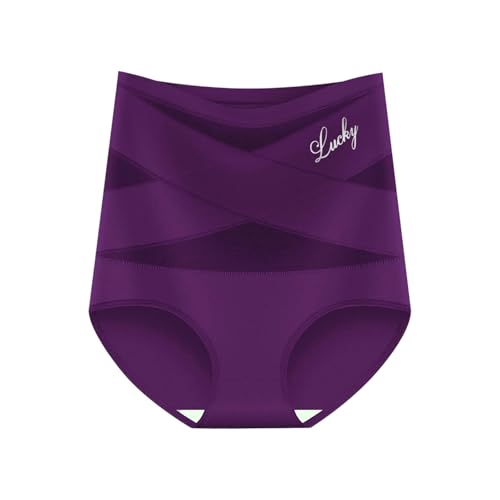 XAGMODSHN Bragas De Seda De con Control De Barriga De Cintura para Mujer Moldeador De Cuerpo De Malla Transpirable Tanga Invisible para La Recuperación Posparto Diaria Bragas De Mujer
