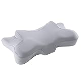 【Espuma viscoelástica de alta densidad】La almohada cervical está hecha de espuma viscoelástica de alta calidad con dureza moderada para garantizar un apoyo cómodo mientras duermes, minimizando el dolor de cuello y la rigidez de los hombros. La almohada para el cuello con función de rebote lento distribuye uniformemente la presión para apoyar tu cabeza. y cuello.