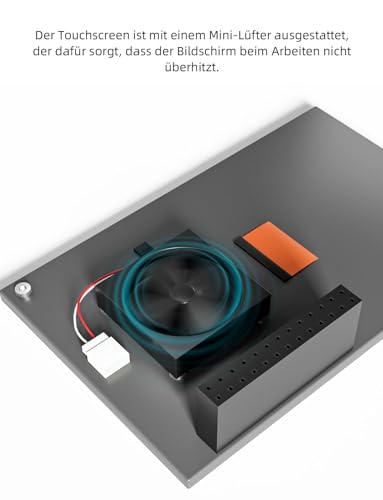 Image of CUQI 3.5 Inch Touchscreen for Raspberry Pi 5, 480 x 320 Pixel 60 FPS Mini Monitor with Stylus and Mini Fan for Raspberry Pi 3 /4 /5