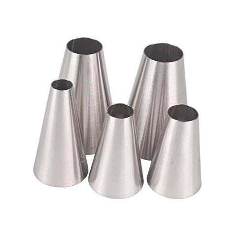 DUORUI 5pcs Douilles à Pâtisserie Rondes en Acier Inoxydable pour Décoration Gâteaux Muffin...
