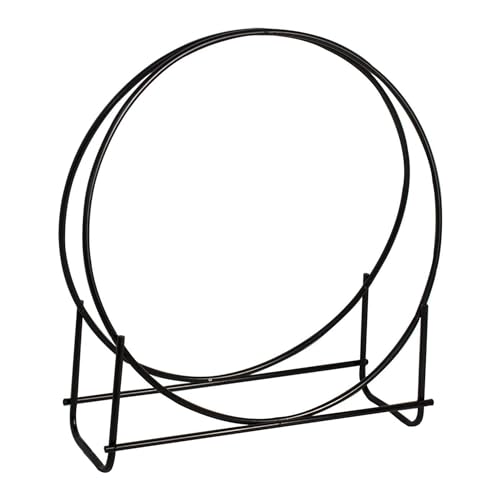 Panacea Adjustable Heavy Duty 40 Inch Thick Tubular Steel Hoop Style Log Rack with Powder Coated...