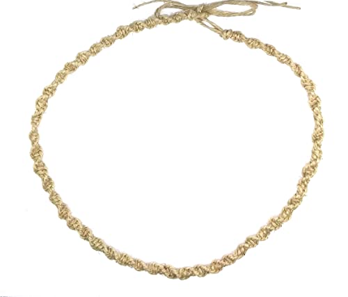 Generic Beach Hemp Jewelry Macrame Twist Hemp Choker Necklace Adjustable Tie On For Men Women Teen Girls Handmade cover