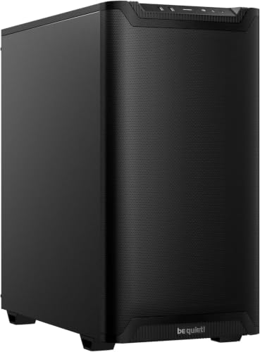 be quiet! Pure Base 501 Airflow Black PC case, 2 preinstalled Pure Wings 3 140mm PWM fans, extraordinary air pressure, compact case, vertical graphics card installation, USB 3.2 Gen. 2 Type C