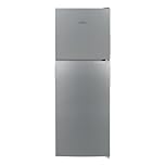 Willow WTM138S 138L Small Fridge Freezer with Adjustable Thermostat, Top Mount Slimline Fridge Freezer, Mark Proof Finish - Silver