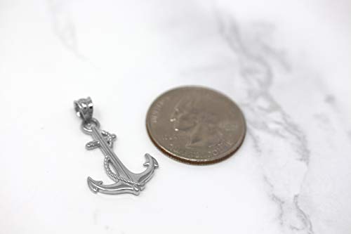 10k Anchor Nautical Rope Sailor Navy Charm Pendant Necklace3