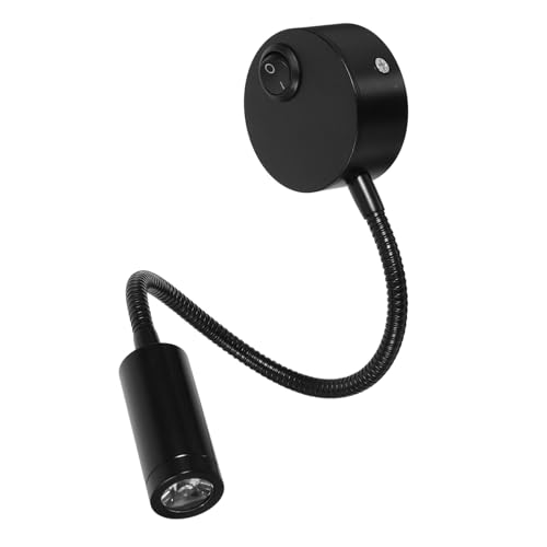 Aplique de pared LED regulable Mobestech de aluminio con brazo flexible para lectura nocturna