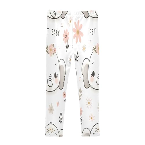 Toddler Girls Leggings Printed Yoga Pants Leggings Cute Elephant Heads Face for Kids2