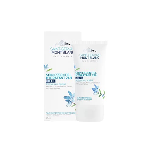 Saint-Gervais Mont Blanc - 24H Rich Moisturising Face Care for Dry to Very Dry Skin - 40ml, White, 40 ml (Pack of 1)
