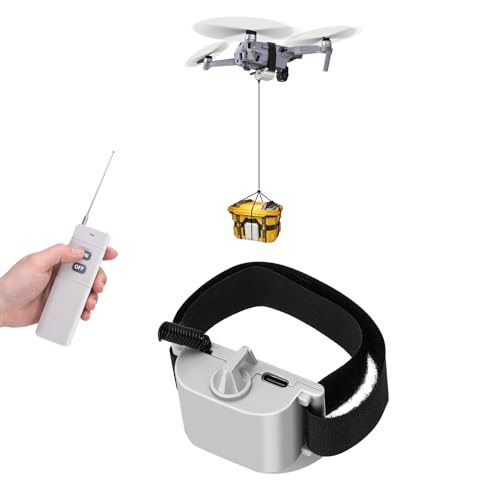 universal drone airdrop system compatible with dji mavic mini 4 pro mini 3 mini 2 air 2 air 2s mavic 3 pro mavic 2 - payload clip release device airdropper with fish bait ring thrower accessories drones not included