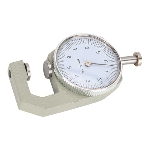 Calibrador de espesores con esfera redonda y cabeza plana para joyería, cuero y láminas, rango 0-10 miniatura 5