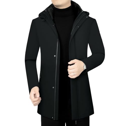 Manteau matelassé d'hiver chaud et veste décontractée homme avec doublure amovible