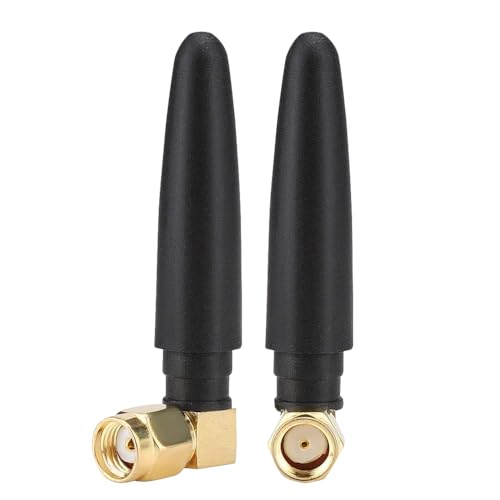 Probox AW050 (2-Pack) Mini Dual Band WiFi Antenna, 2.4GHz 5GHz 5.8GHz MIMO RP-SMA Male Right Angle connectors for WiFi FPV USB Adapter Computer PCIe Card, Wireless Back Up Camera WiFi Router