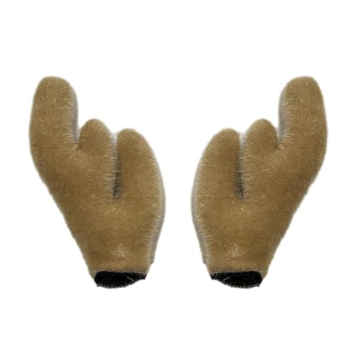ETUCYNG Cuernos de de Felpa, Cascos de Madera de Moto | Cuernos de Cascos,Accesorios de Casco de Motocicleta, Decoración Linda para Viajes Diarios en Snowboard, Viajes,