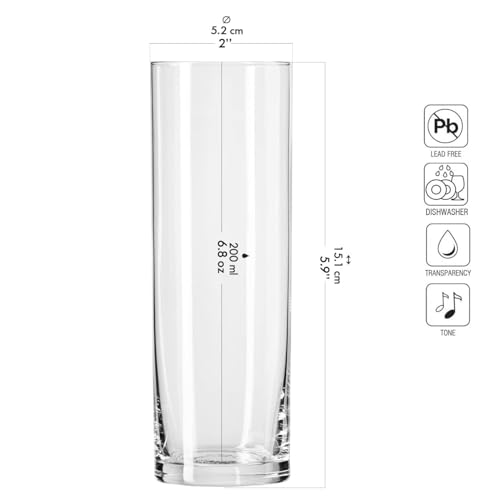 Krosno Verre à Boisson Eau | Lot 6 Verres | 200 ml | Pure Collection | A Destination des Particuliers et des Professionnels, au Quotidien comme dans le Domaine Êvénementiel | Lavable au Lave-vaisselle – Image 3