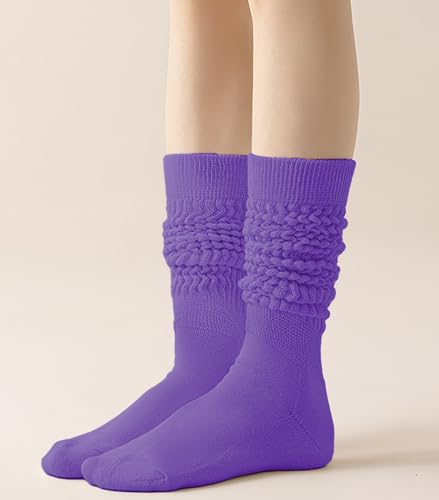 Image of Slouchy Socks for Women Stretchy Knee-High Scrunch Socks Soft Long Slouch Boot Socks