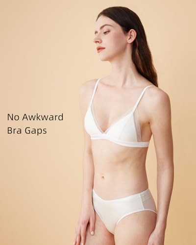 Silk Wireless Bra Lightly Padded Soft Cup Bralette for AAA/AA/A/B Cup 30-36 Band for Petite Women 16-404