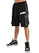 SCREENSHOT-SP11305 Mens Urban Hip Hop Premium Streetwear Fleece Shorts - Street Pattern Side Stripe Multi-Color Pocket Utility Varsity Fashion SweatShorts-Black-Medium