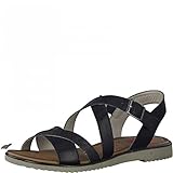 Soft Flex Jana Damen 8-8-28115-28 Flache Sandale, Black, 39 EU