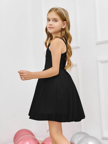 Batermoon Girls One Shoulder Dress Summer Party Graduation Semi Formal Short Dresses 5-14 Years4