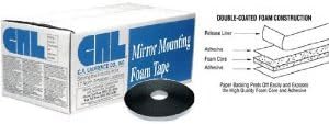 CRL Black 1/16" x 1/2" All-Purpose Foam Mounting Tape - CRL421612