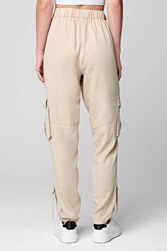 [BLANKNYC] Womens Luxury Clothing Elastic Waistband Cargo Pant, Comfortable & Stylish3